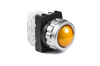 H Serisi Plastik LED'li 12-30V AC/DC Sarı 30 mm Sinyal